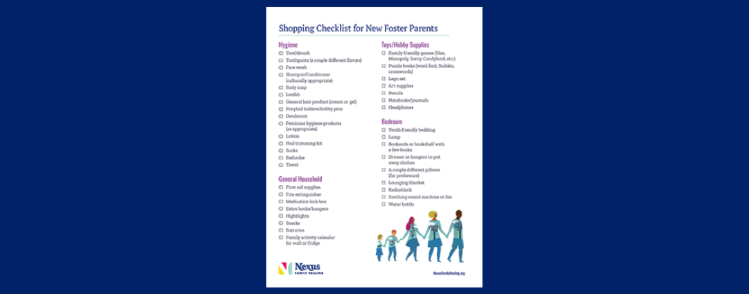 Foster Care Shopping List