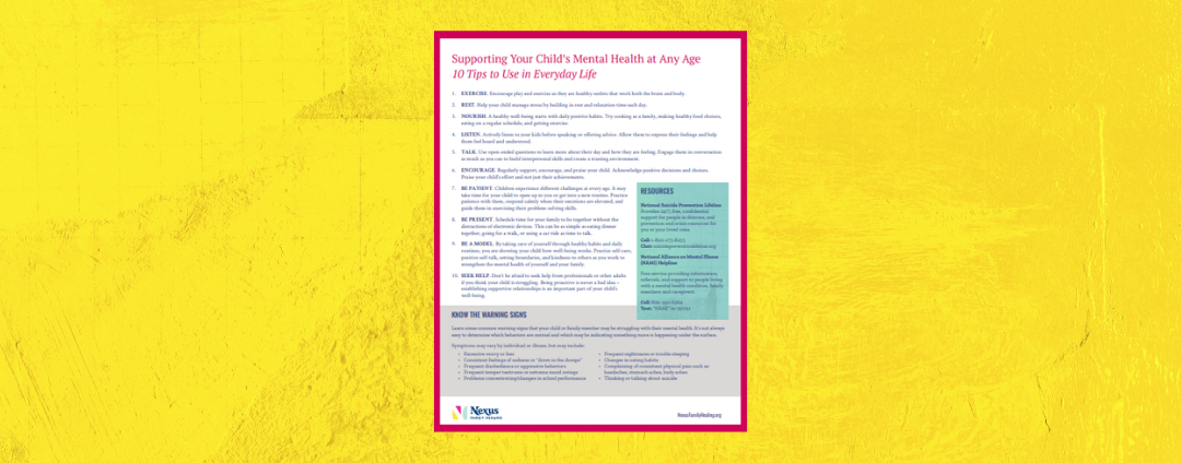 Supporting Your Child’s Mental Health at Any Age