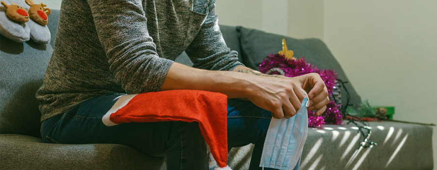 Man stressed around the holidays