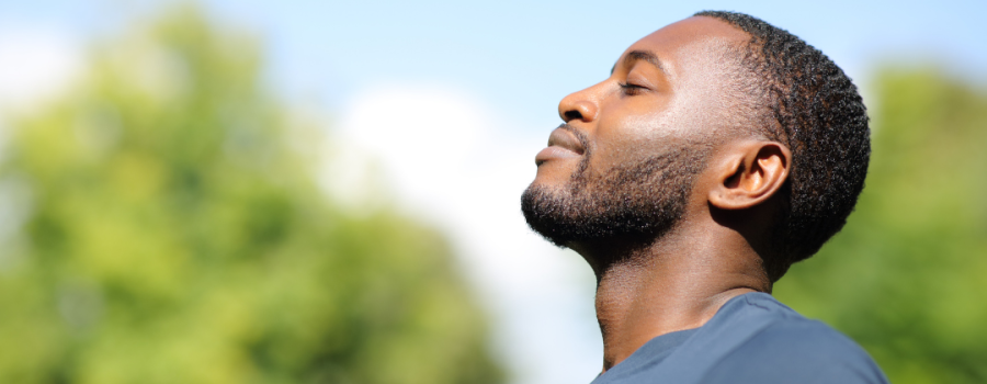 A man reflecting