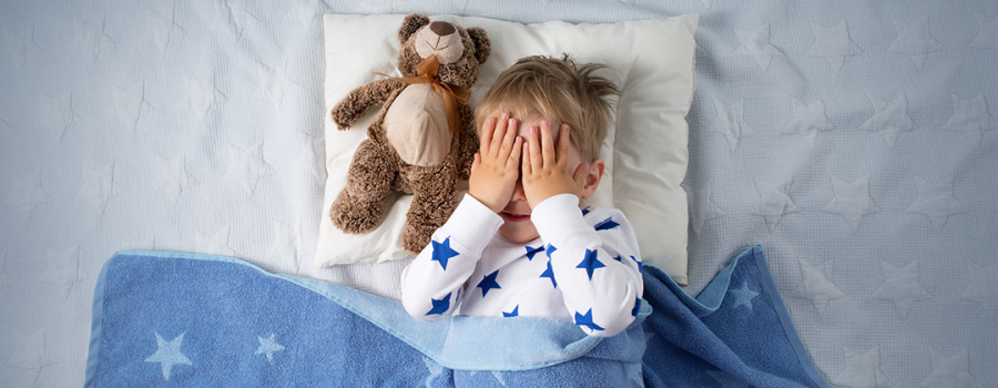 Young boy having nightmares 
