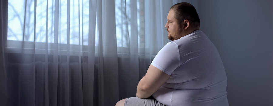Young male adult who is depressed