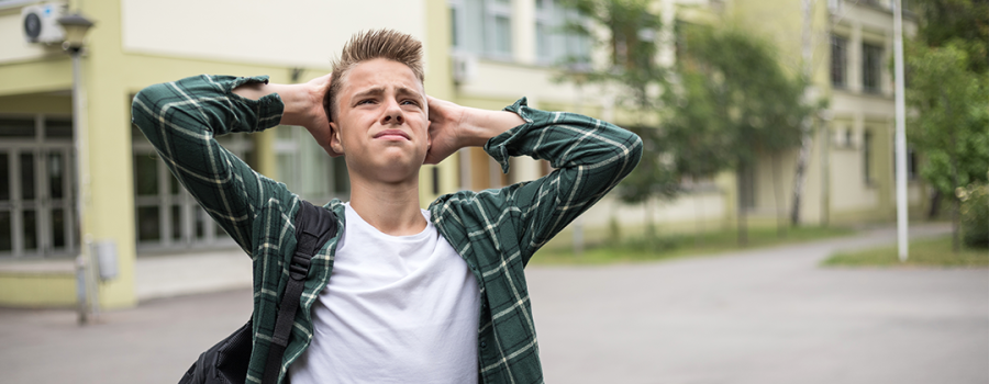 Stressed Teenage boy 