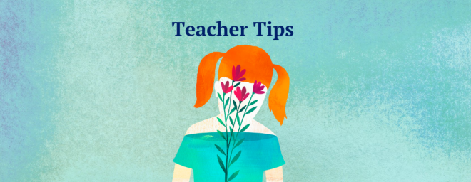 Teacher Tips with little girl illustration