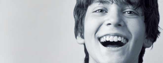 young boy smiling