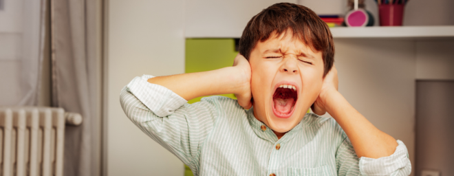 child throwing a tantrum