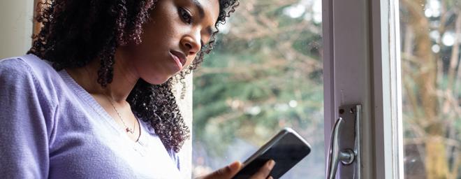 Women looking at phone