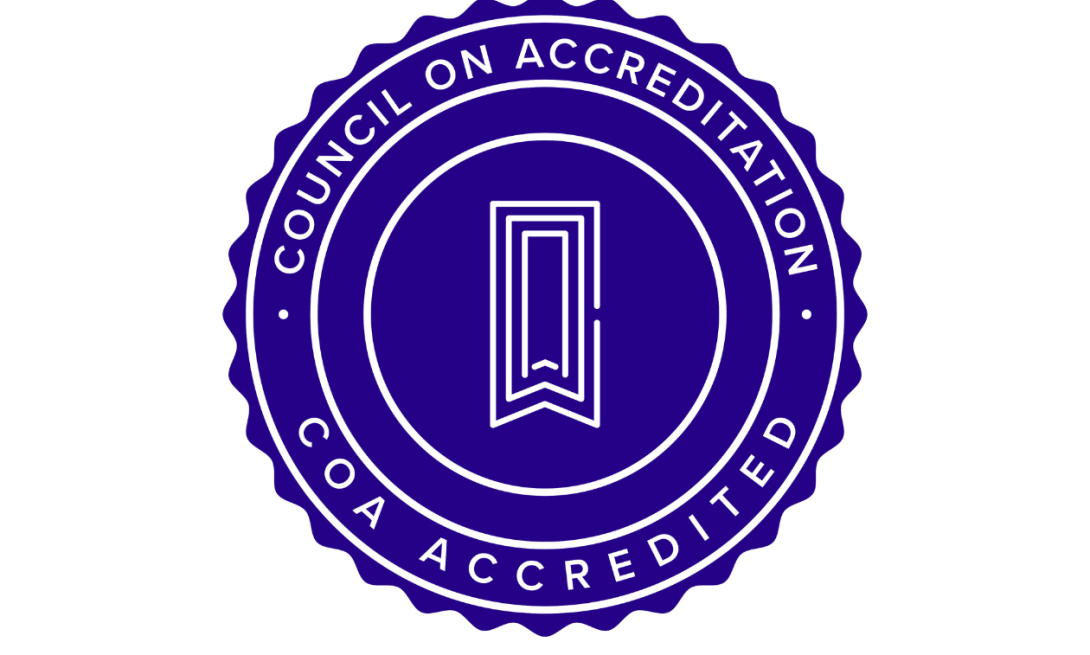 The Council of Accreditation seal.