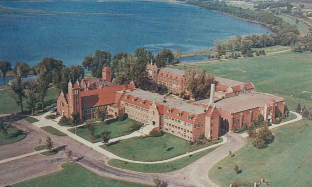 An aerial view of the original Nexus-Mille Lacs campus.