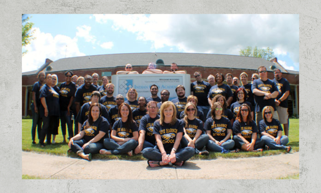Safe Harbor staff at a gathering before the opening of school.