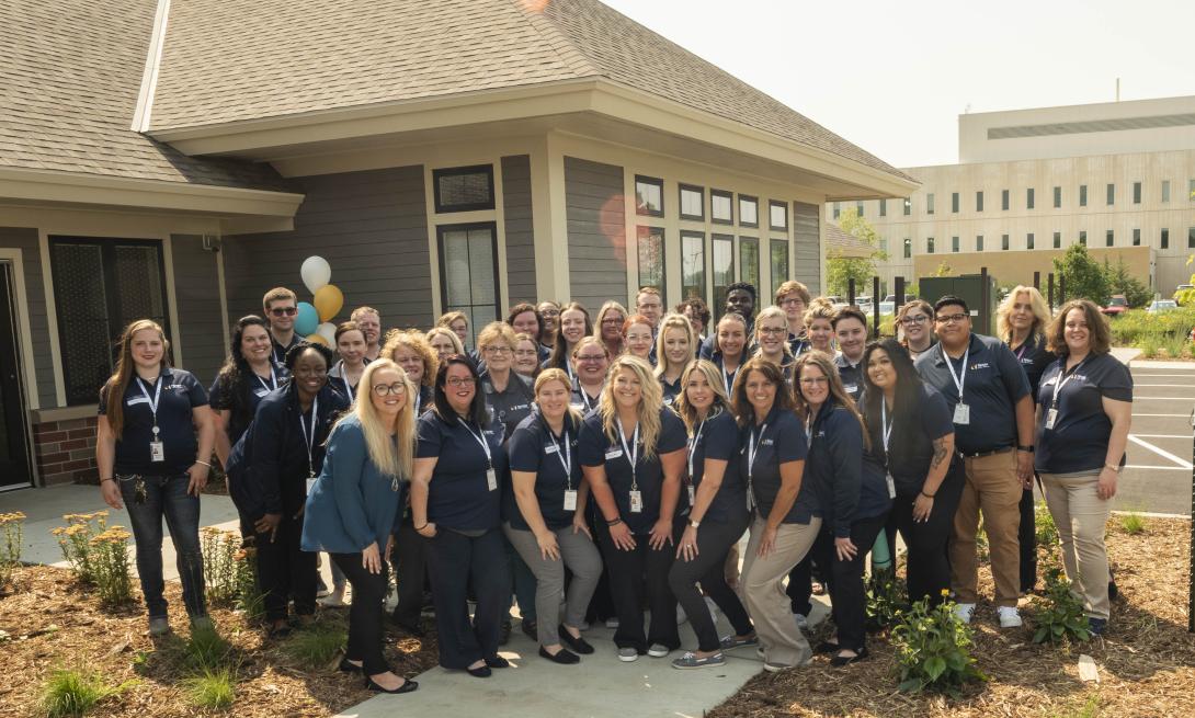 The Southeast Regional Crisis Center staff at the ribbon-cutting ceremony.