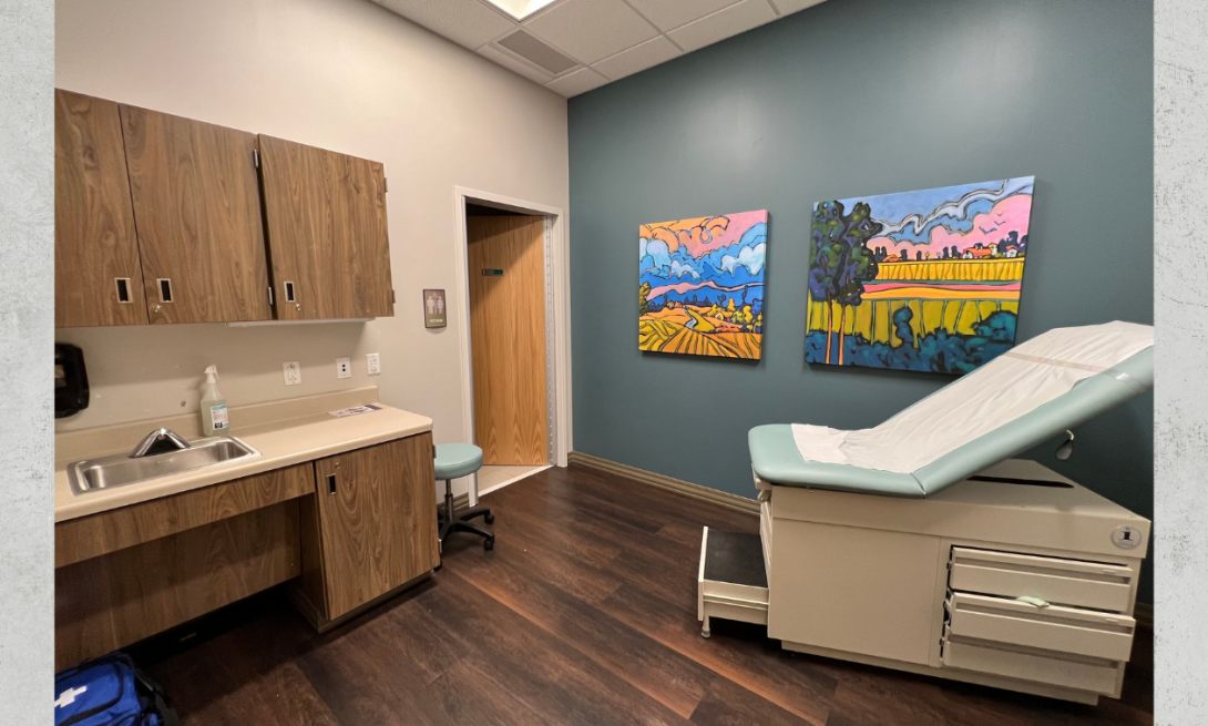 An exam room to tend to youth medical needs.