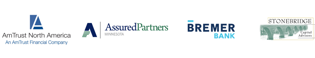 Building Connections Sponsor logos: AmTrust North America, AssuredPartners, Bremer Bank and Stonebridge Capital Advisors