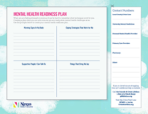 DIY Mental Health Readiness Contact Numbers