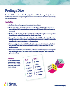 Feelings Dice Game