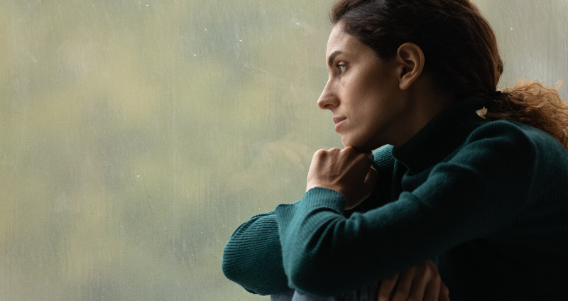 woman looking off into the distance