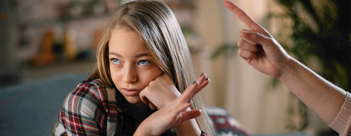 teenage girl acting out