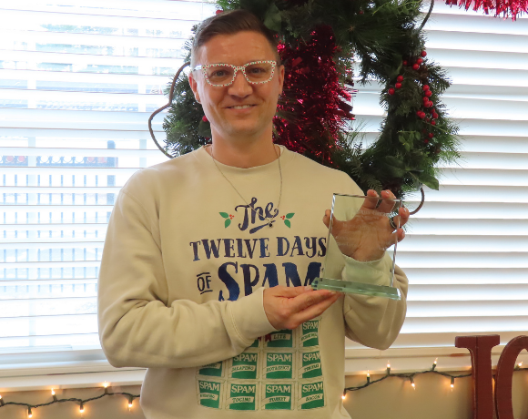 Denver holding glass award