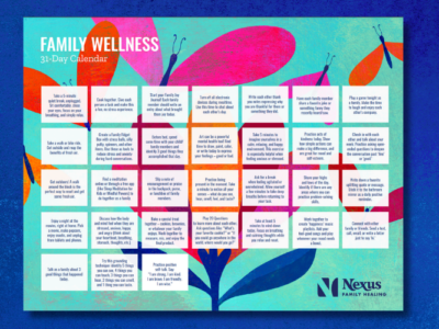 Family Wellness Calendar - no dates