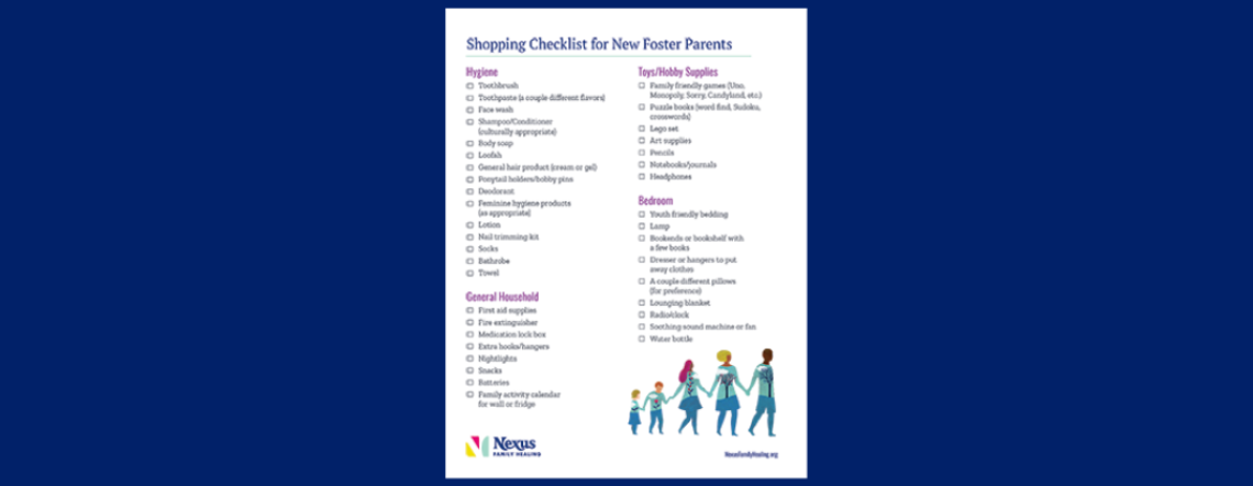 Foster Parent Shopping List