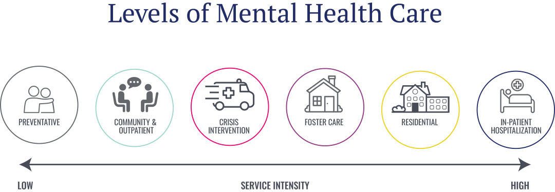 Levels of Mental Health Care chart