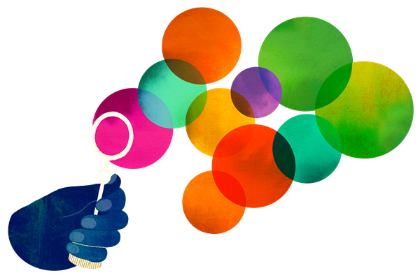 Happiness bubbles