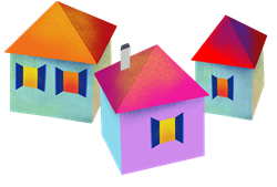 Community of 3 homes