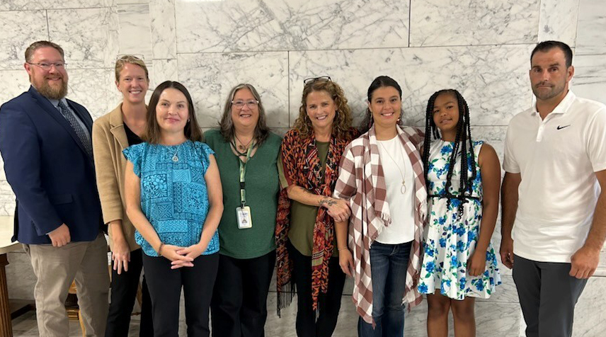 Samantha, Zariyah, and their Nexus-Kindred team at Samantha's Parental Reinstatement Court Day.