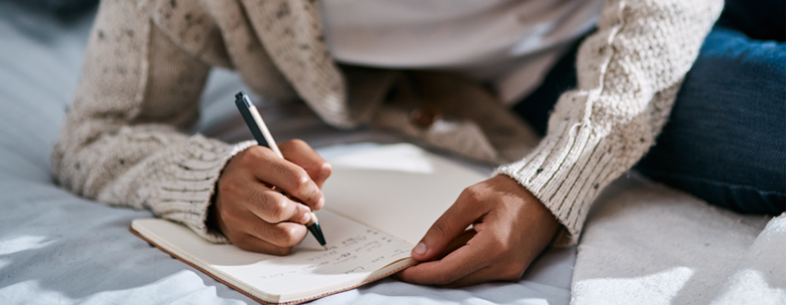 Man journaling
