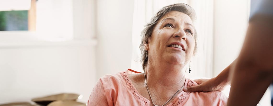A women feeling supported